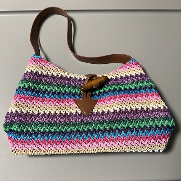 Handbags - Woven colorful small handbag